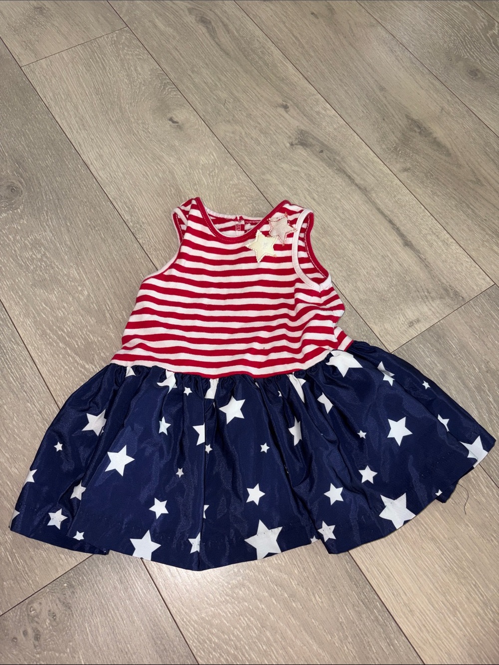 marmellata Red & Navy Star Stripe Sleeveless Dress